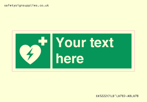 Custom Defibrillator Sign